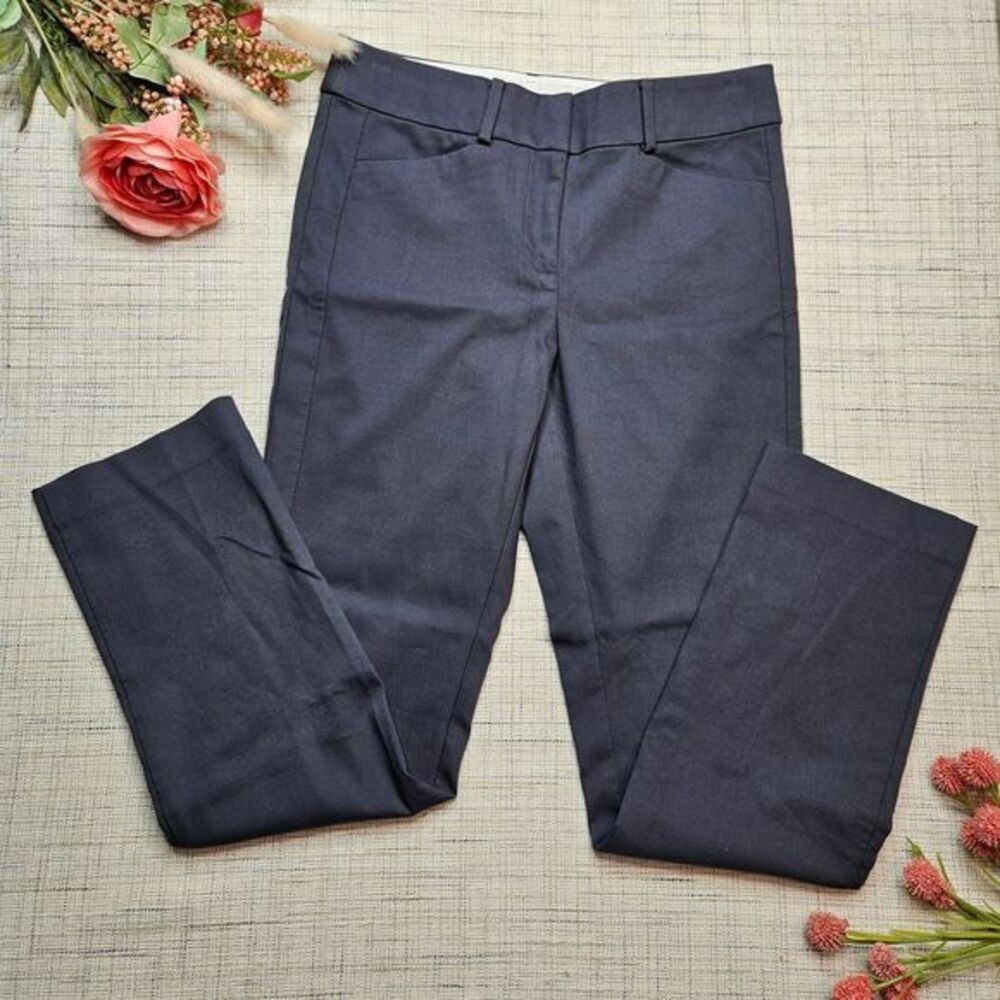 LOFT Gray Julie Straight Dress Pants Office Work Career Trousers Size 2